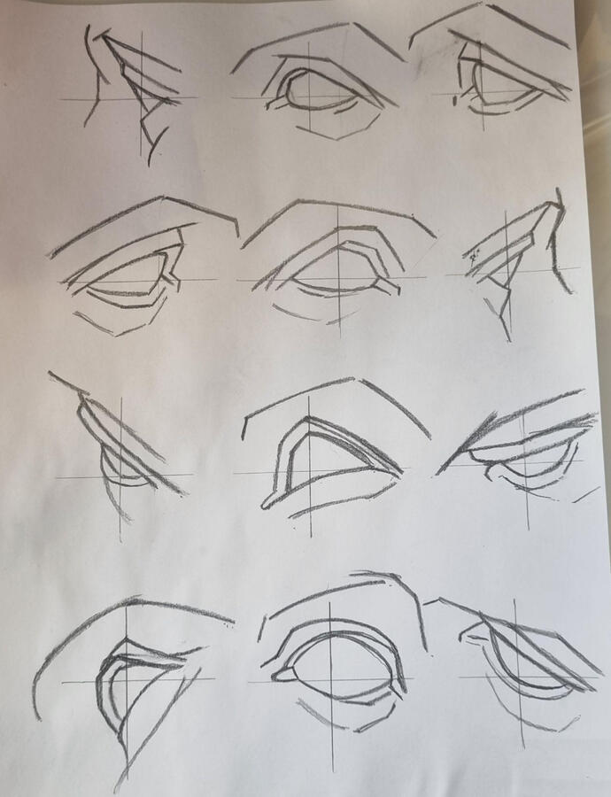 Bargue Eyes, Pencil on Paper