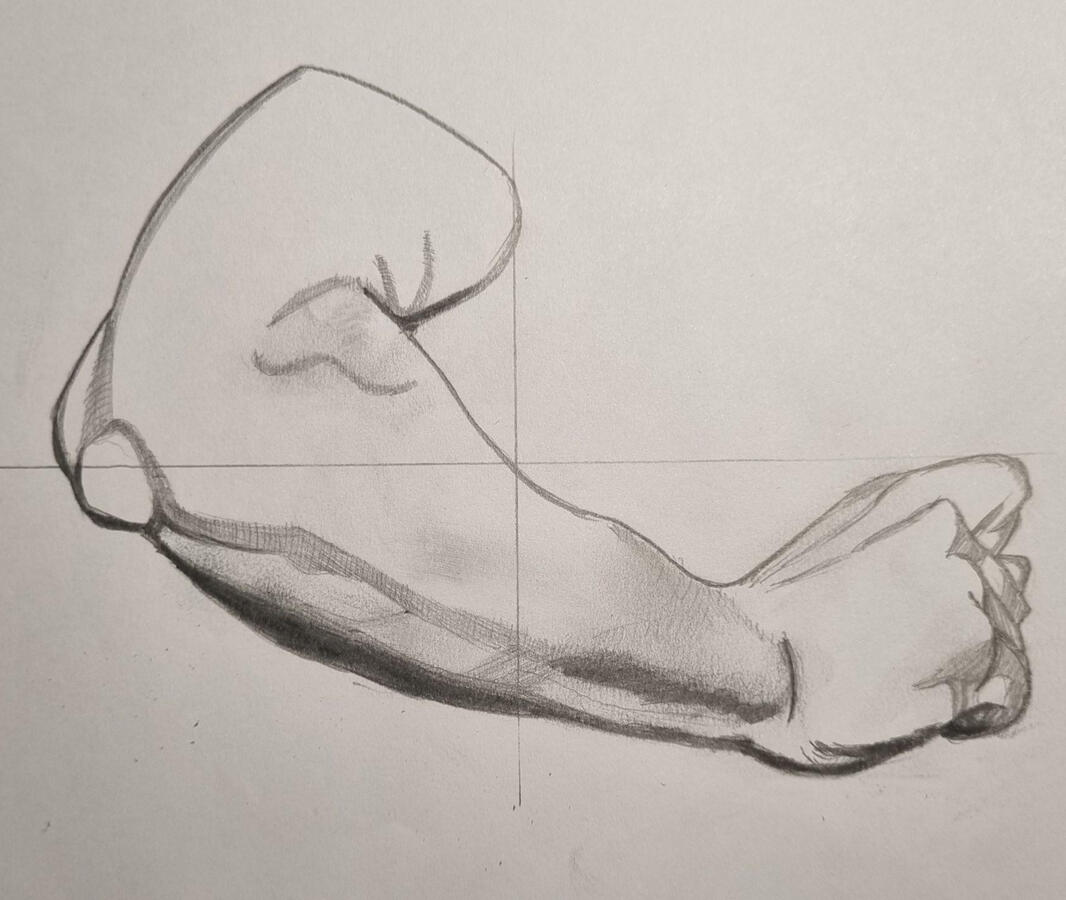 Bargue Arm, Pencil on Paper