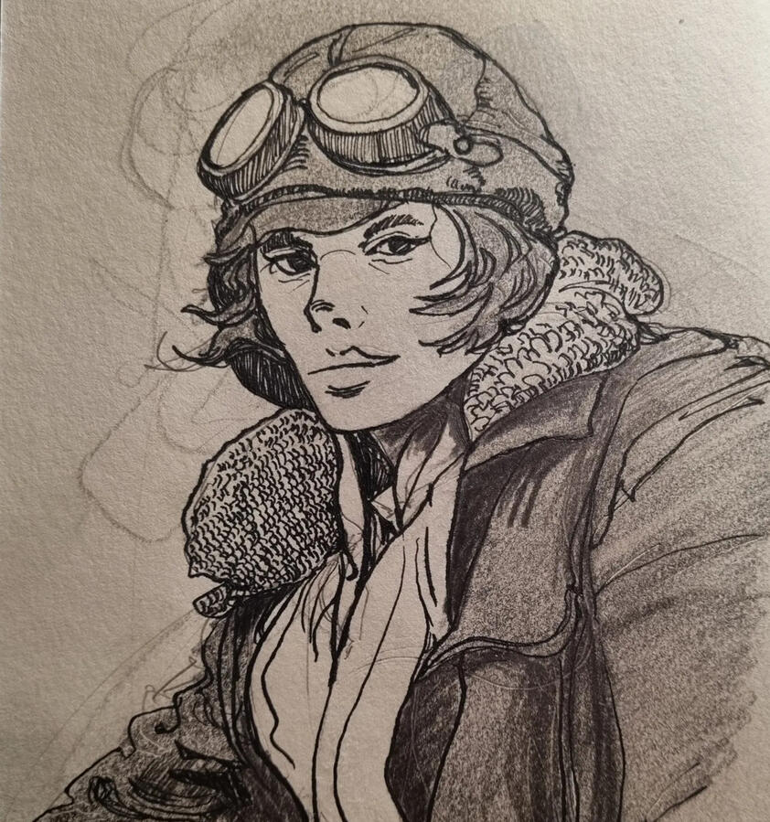 Photo Study, Fineliner on Paper