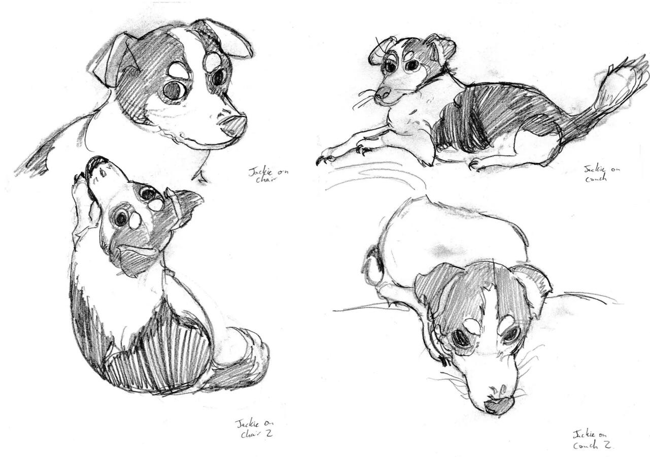 Sketches of Jackie, Pencil on Paper