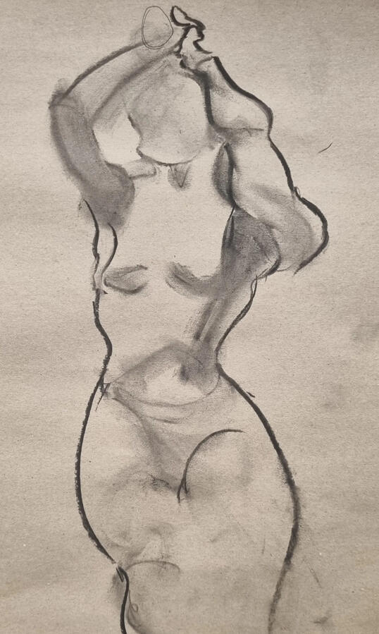 Charcoal on Paper, 5 Minutes