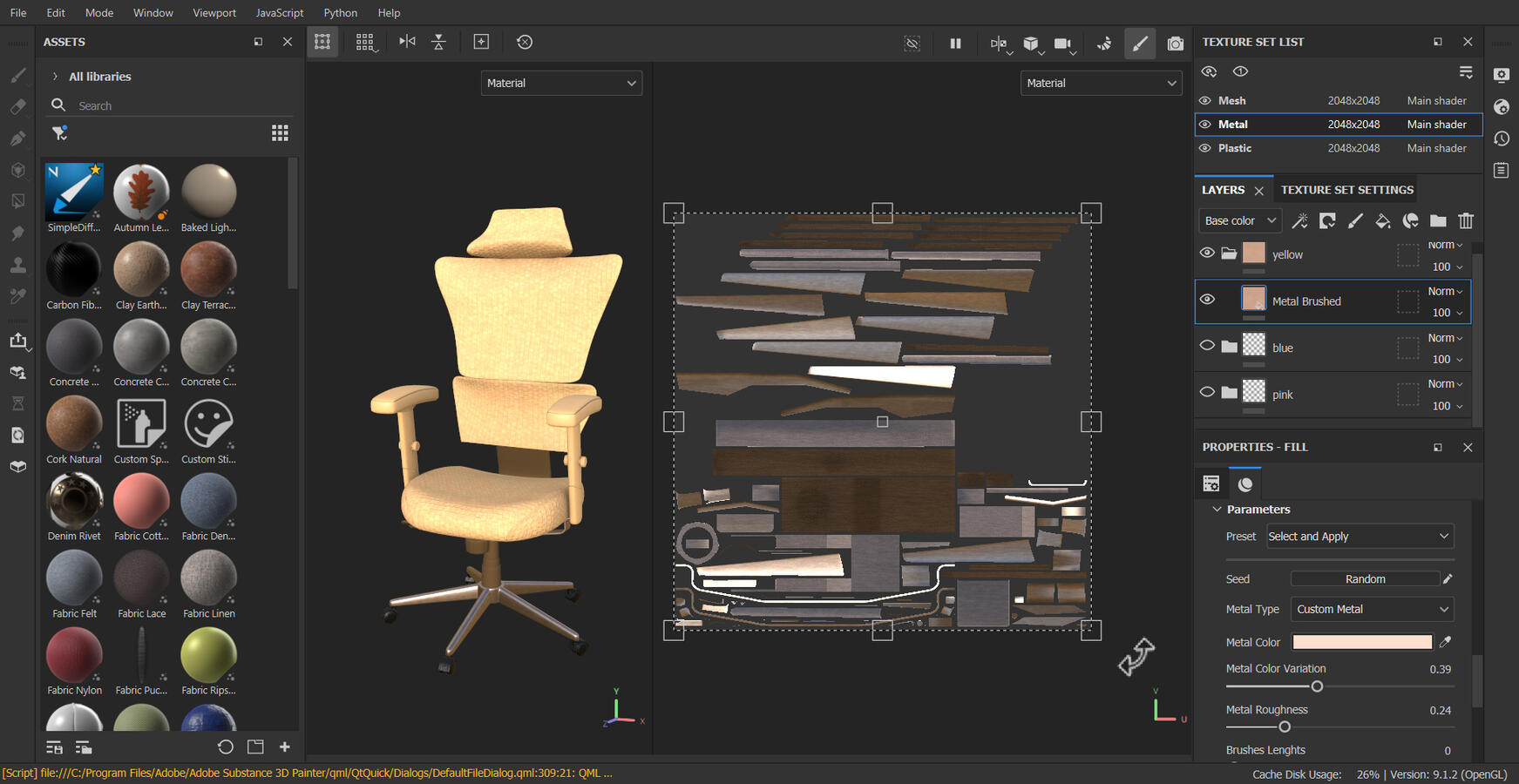 Texturing Screencap - Substance Painter