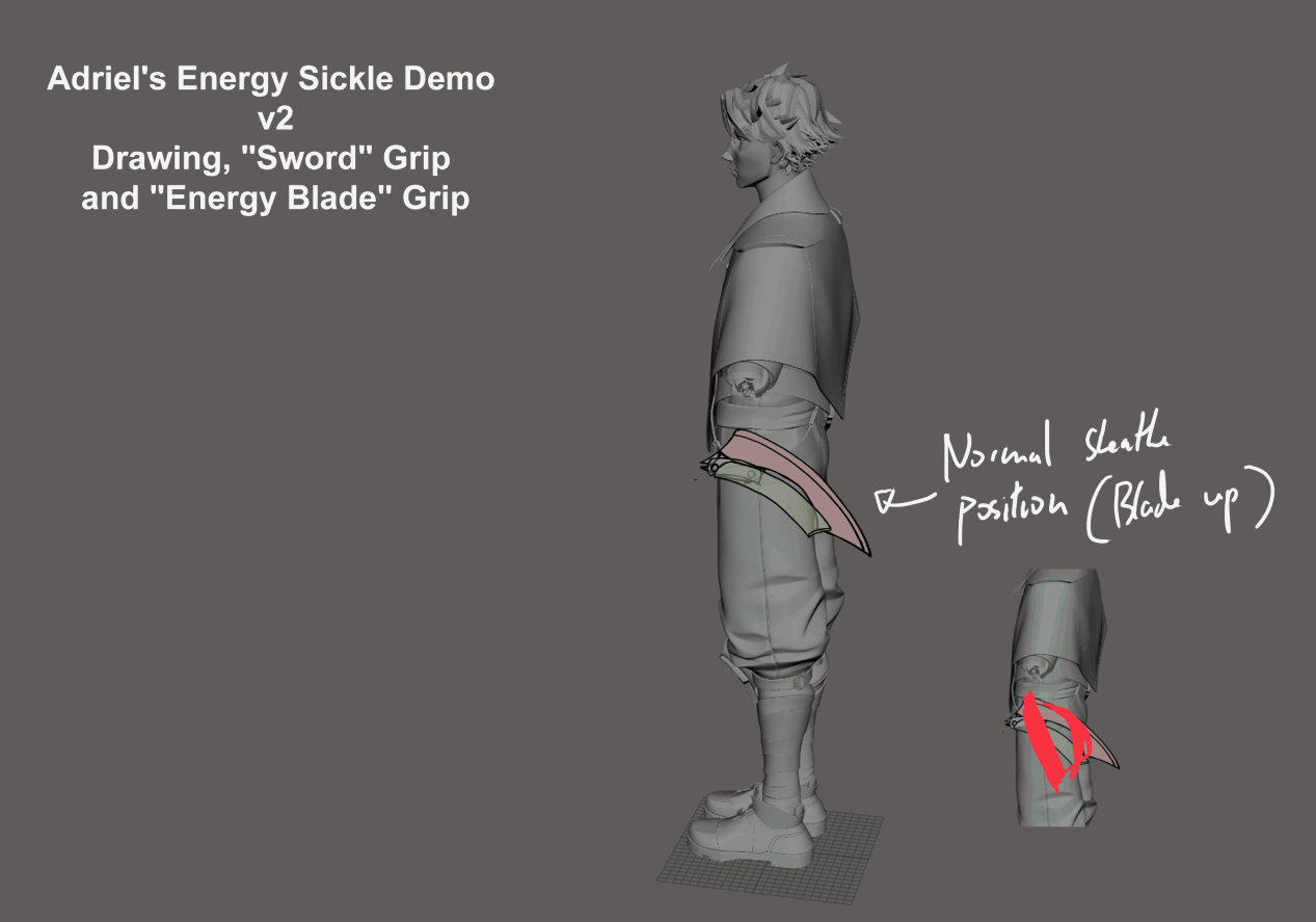 Sickle Demo, Draw - Grip 1 and 2